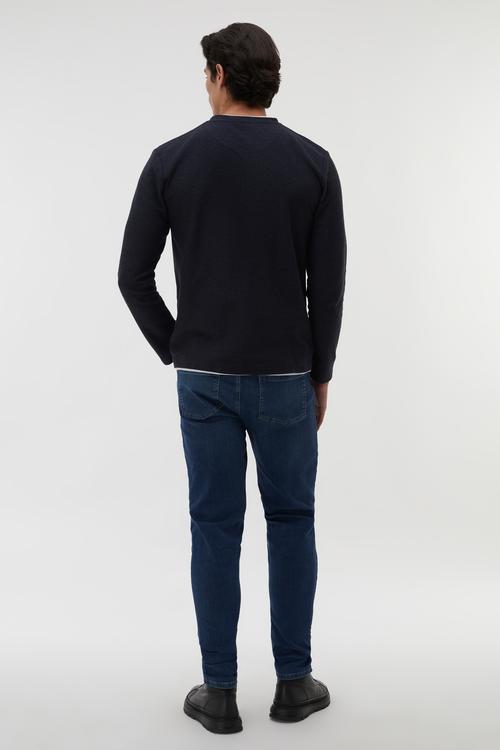  PAMUK KARIŞIMLI BİSİKLET YAKA SWEATSHIRT