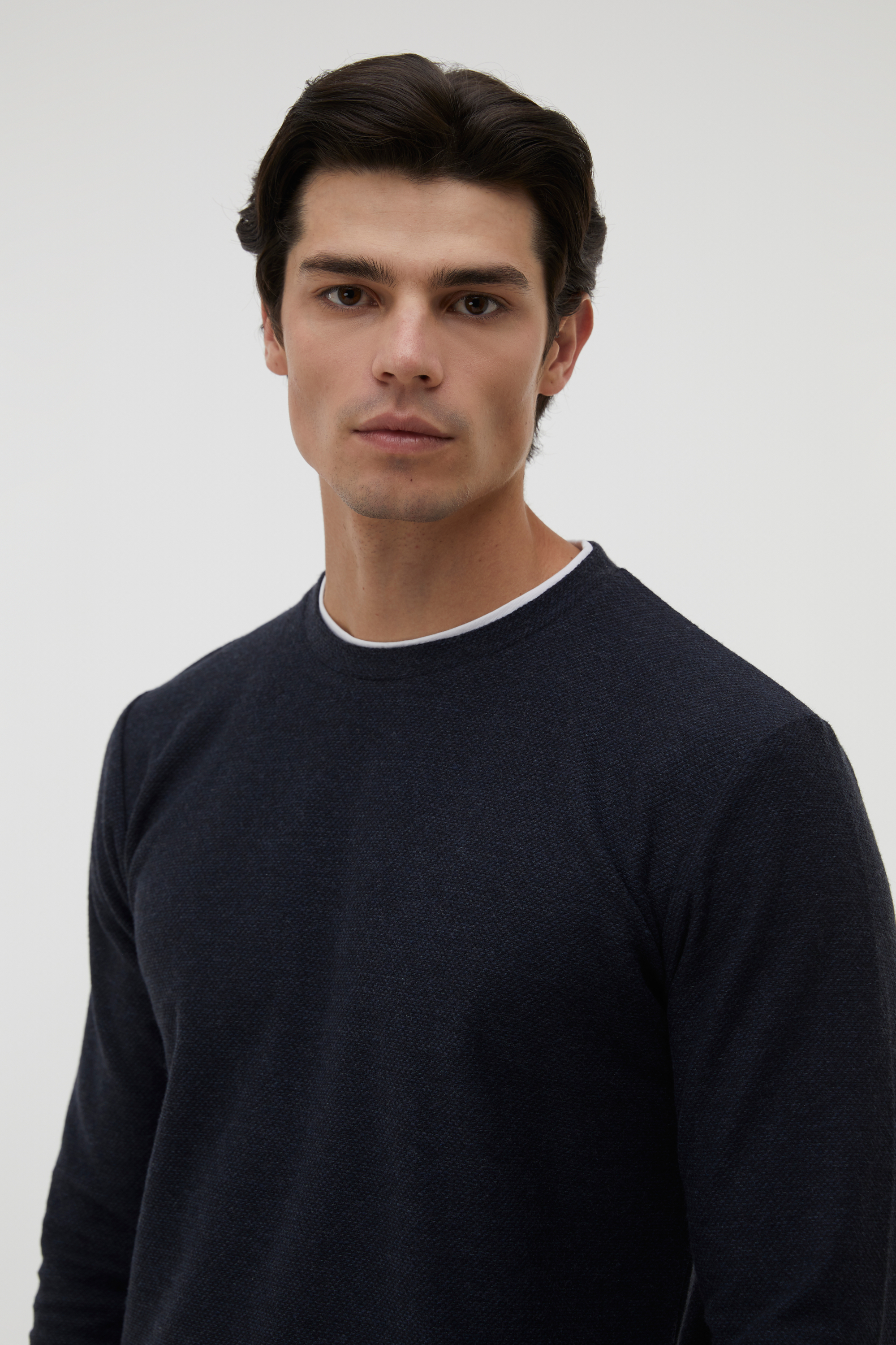 PAMUK KARIŞIMLI BİSİKLET YAKA SWEATSHIRT