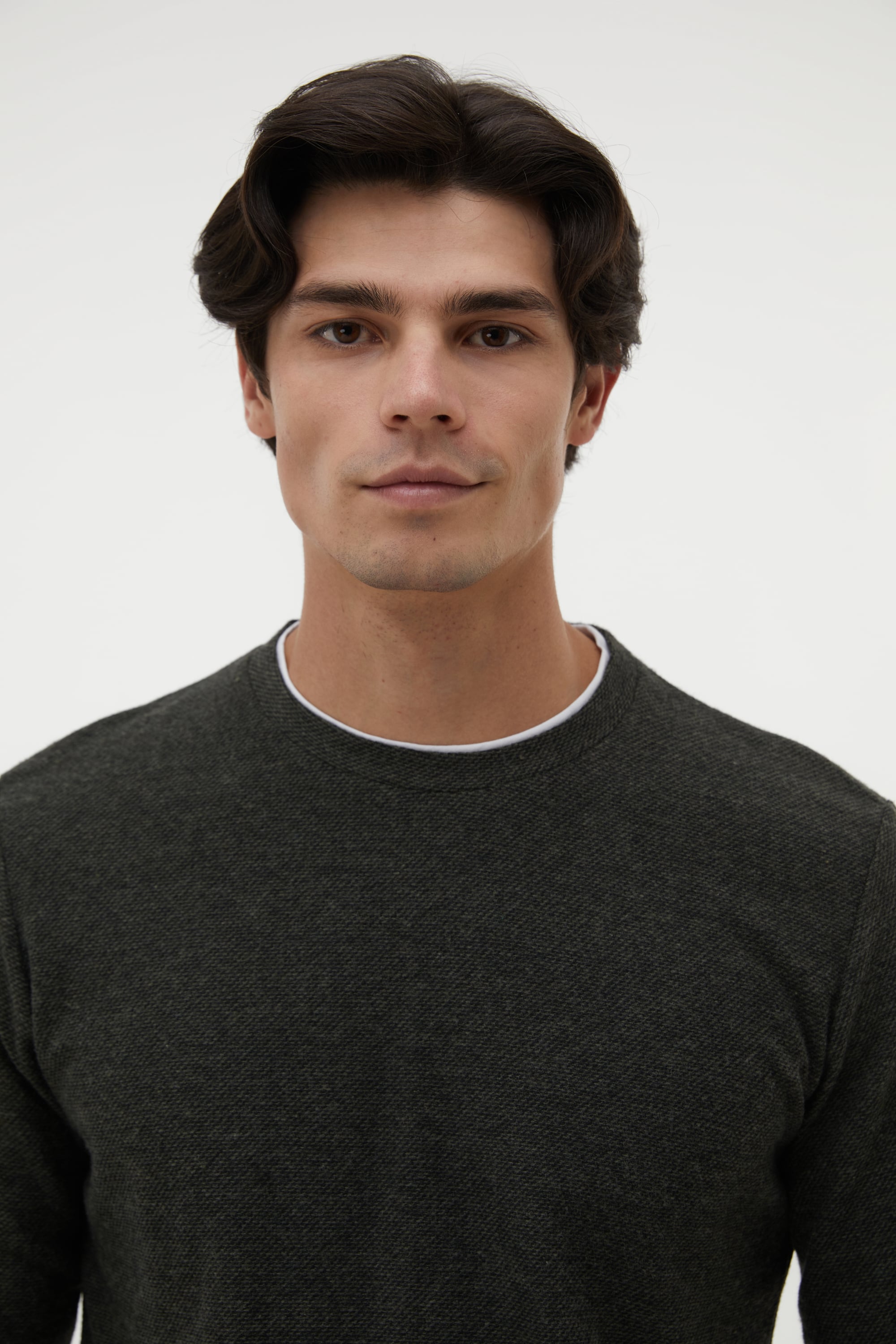 PAMUK KARIŞIMLI BİSİKLET YAKA SWEATSHIRT