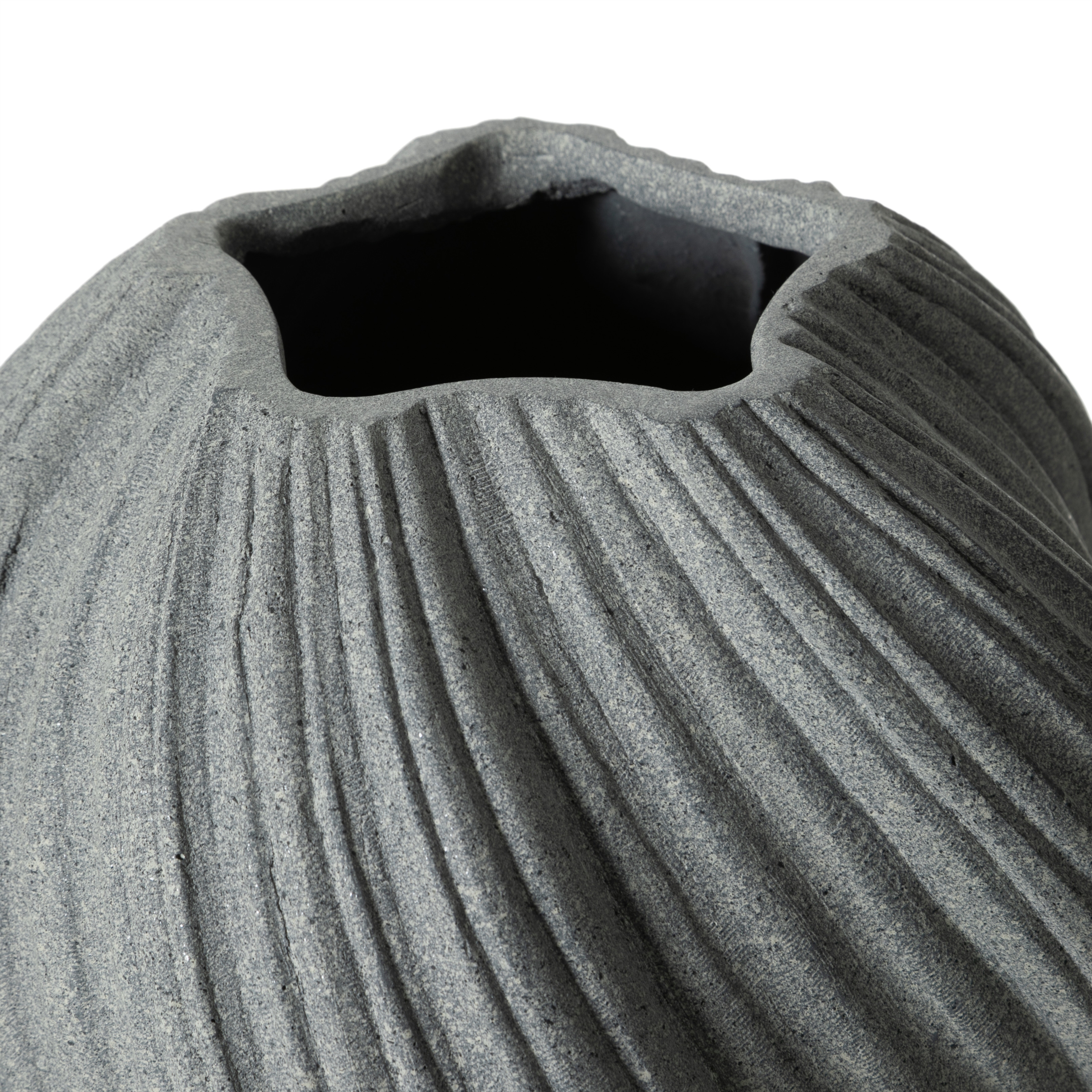 SPIRAL VAZO GRİ 34X32CM