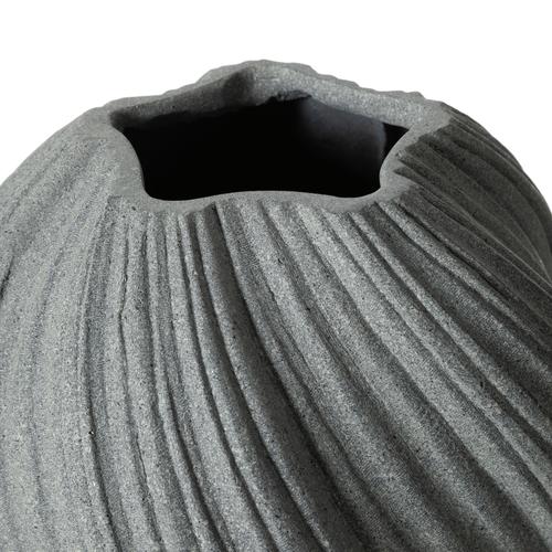  SPIRAL VAZO GRİ 34X32CM