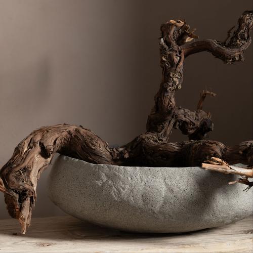 EARTH DEKORATİF KASE BEJ 43X39X15CM