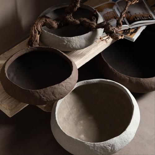 EARTH DEKORATİF KASE KAHVE 43X39X15CM