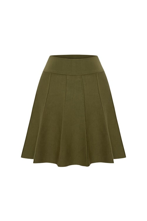 PİLELİ BELİ LASTİKLİ ETEK