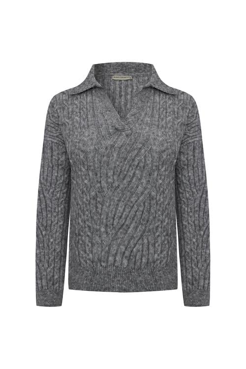  SAÇ ÖRGÜLÜ POLO YAKA KAZAK