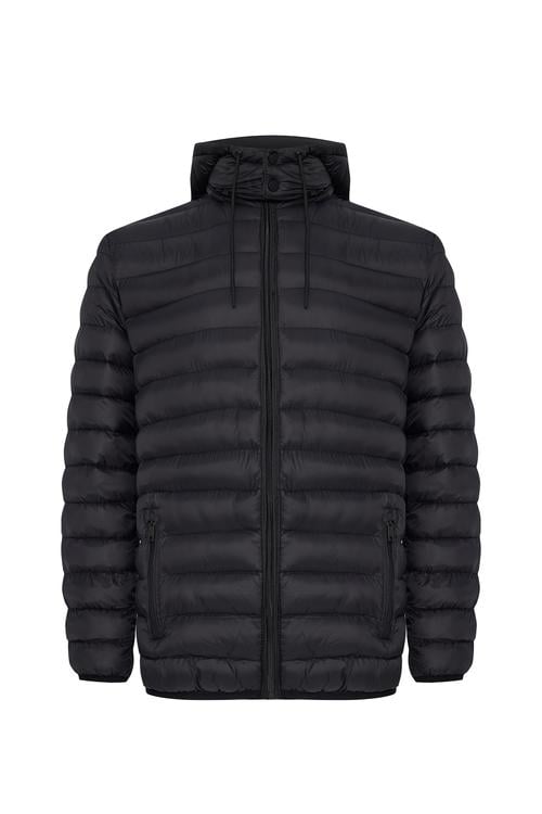 KAPİTONELİ DİK YAKA KAPÜŞONLU ŞİŞME MONT