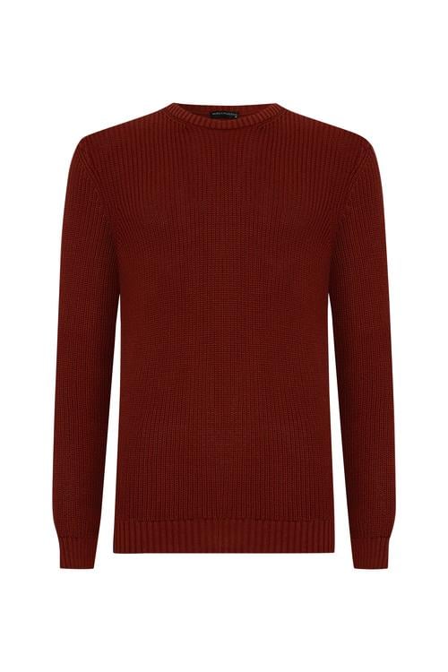 ÖRGÜLÜ BİSİKLET YAKA KAZAK