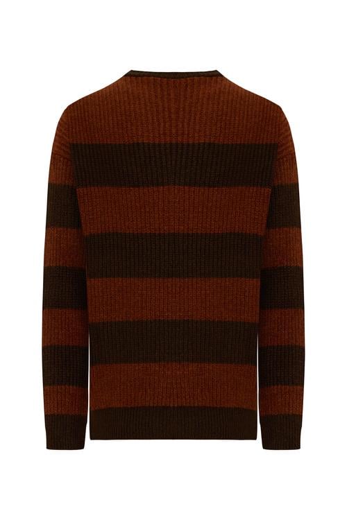  ÇİZGİLİ BİSİKLET YAKA KAZAK