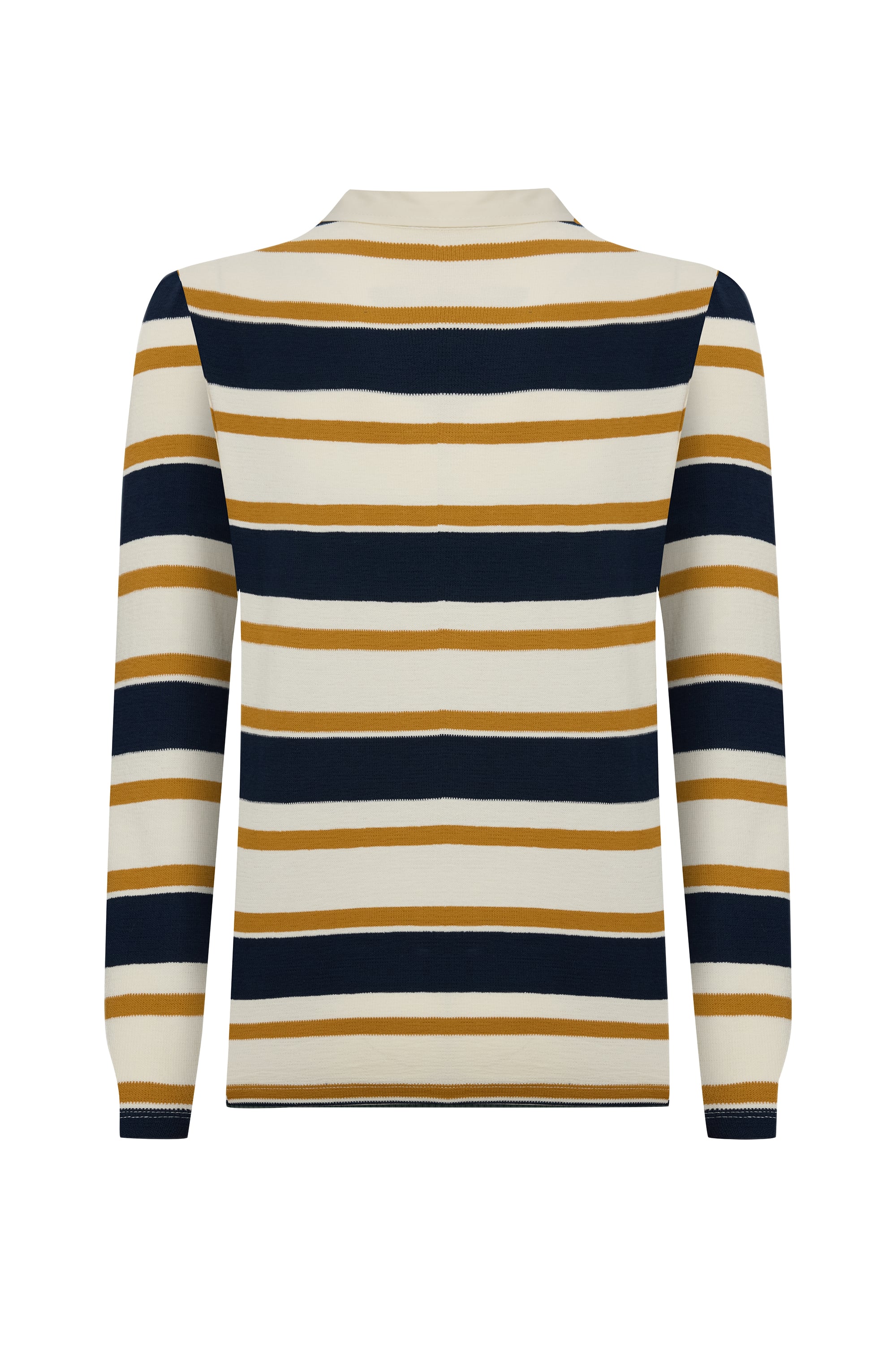 ÇİZGİLİ POLO YAKA TRİKO KAZAK