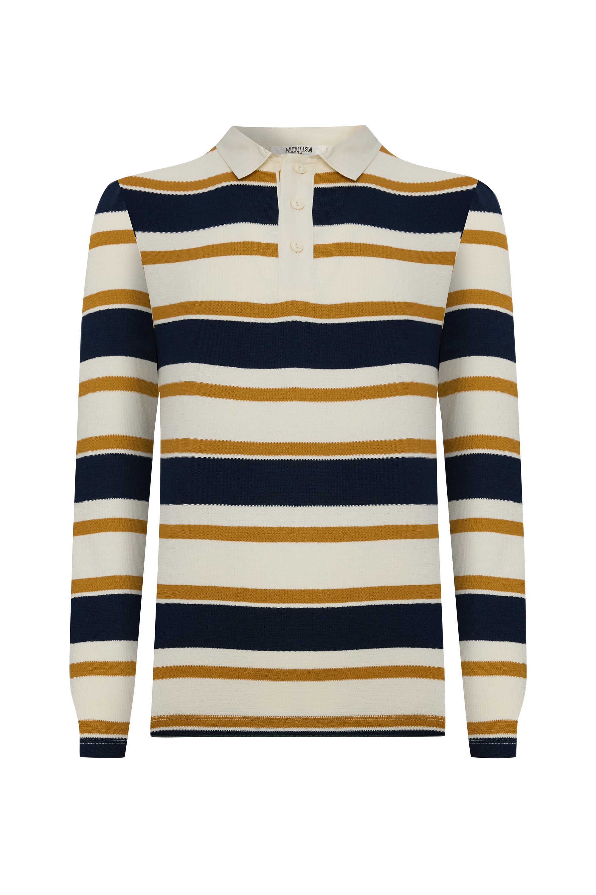 ÇİZGİLİ POLO YAKA TRİKO KAZAK