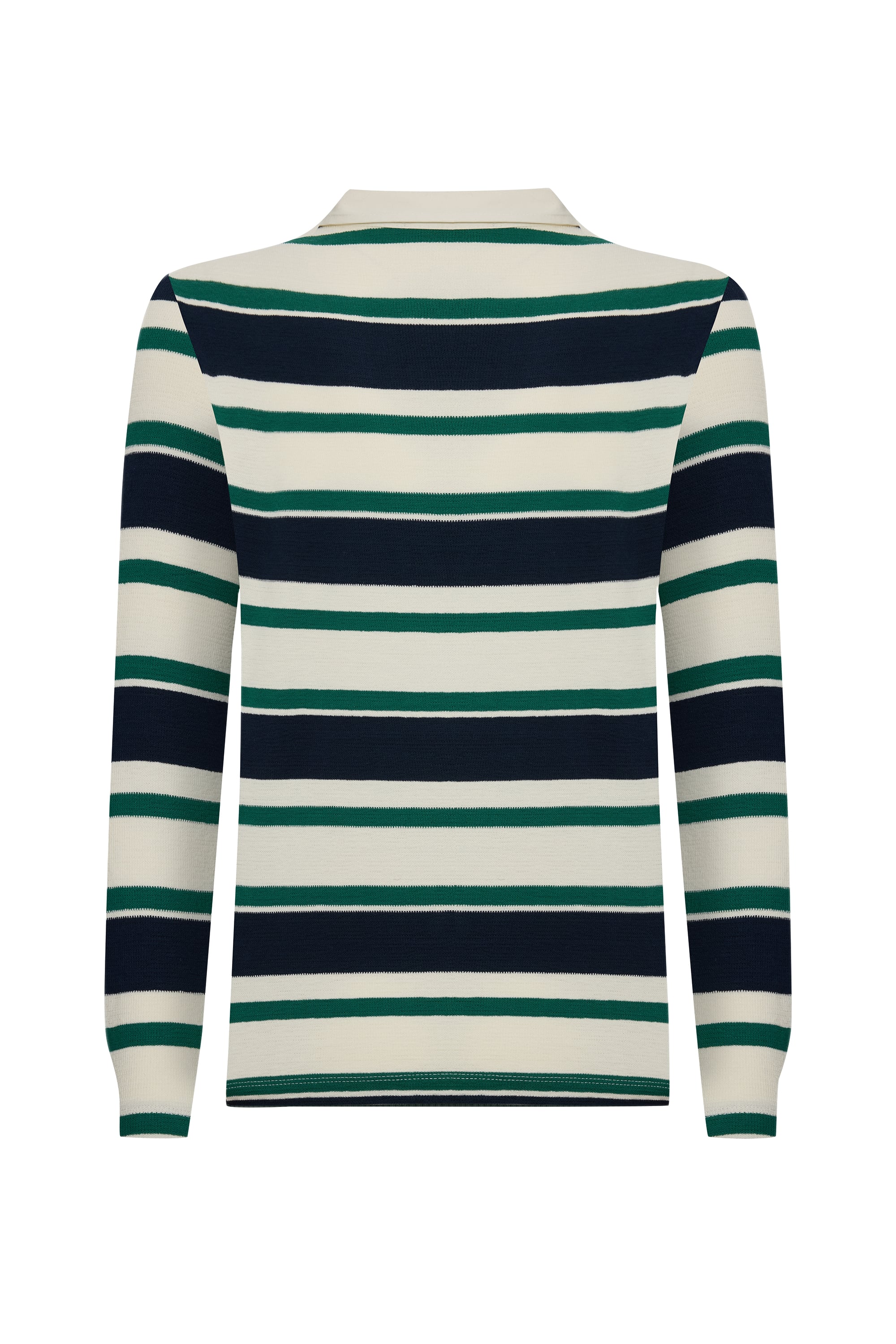 ÇİZGİLİ POLO YAKA TRİKO KAZAK