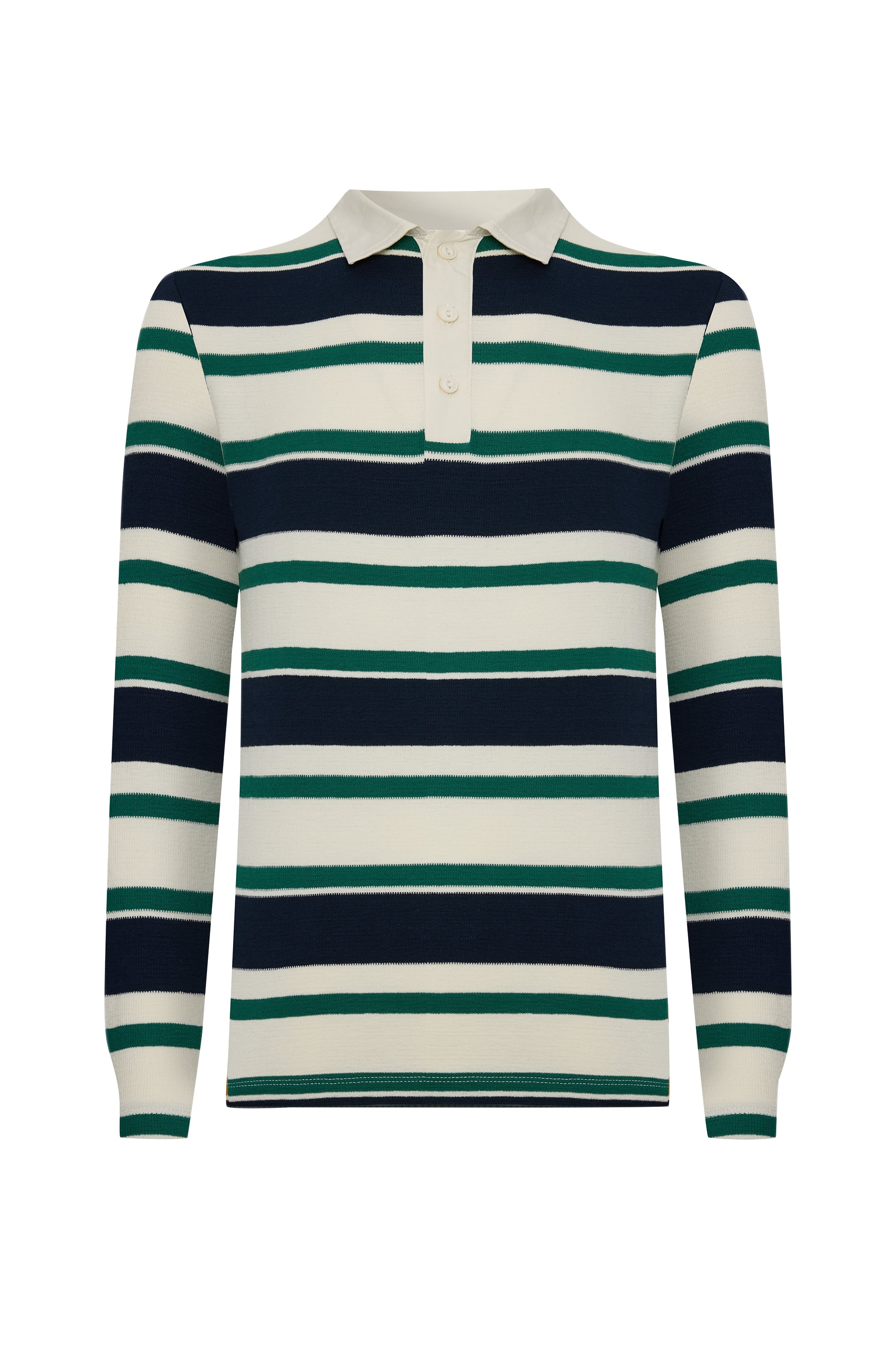 ÇİZGİLİ POLO YAKA TRİKO KAZAK