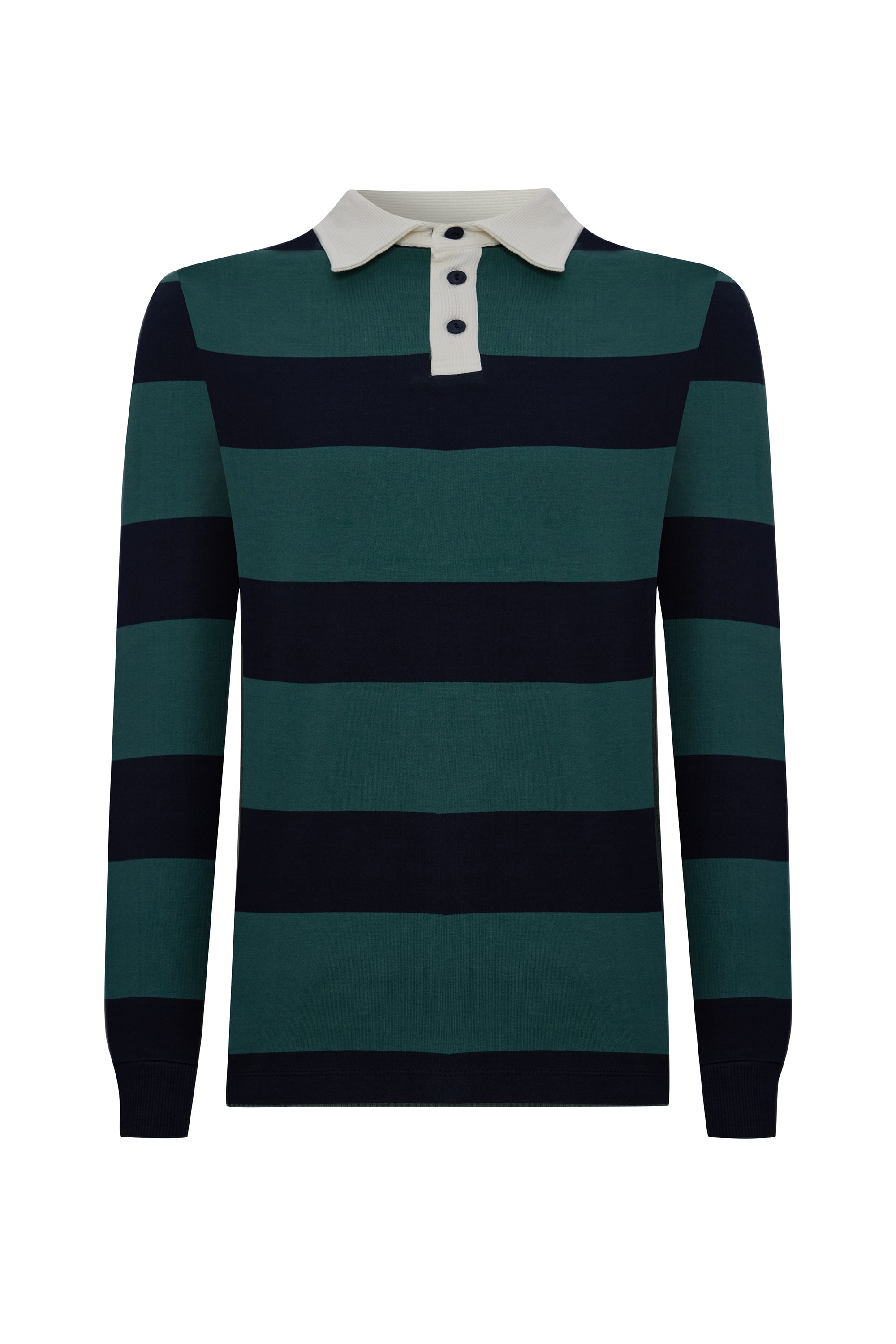 POLO YAKA ÇİZGİLİ SWEATSHIRT