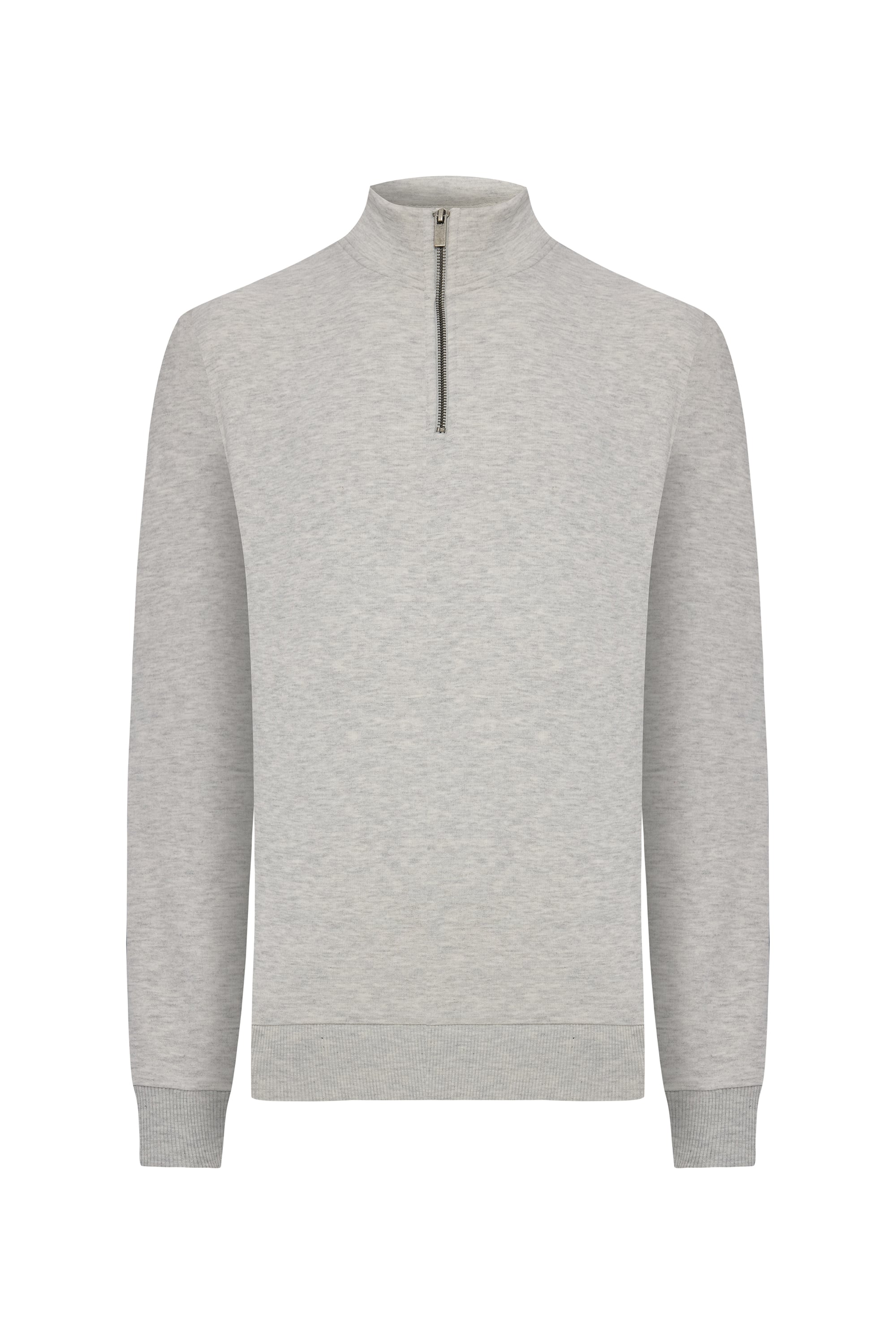 FERMUARLI DİK YAKA SWEATSHIRT