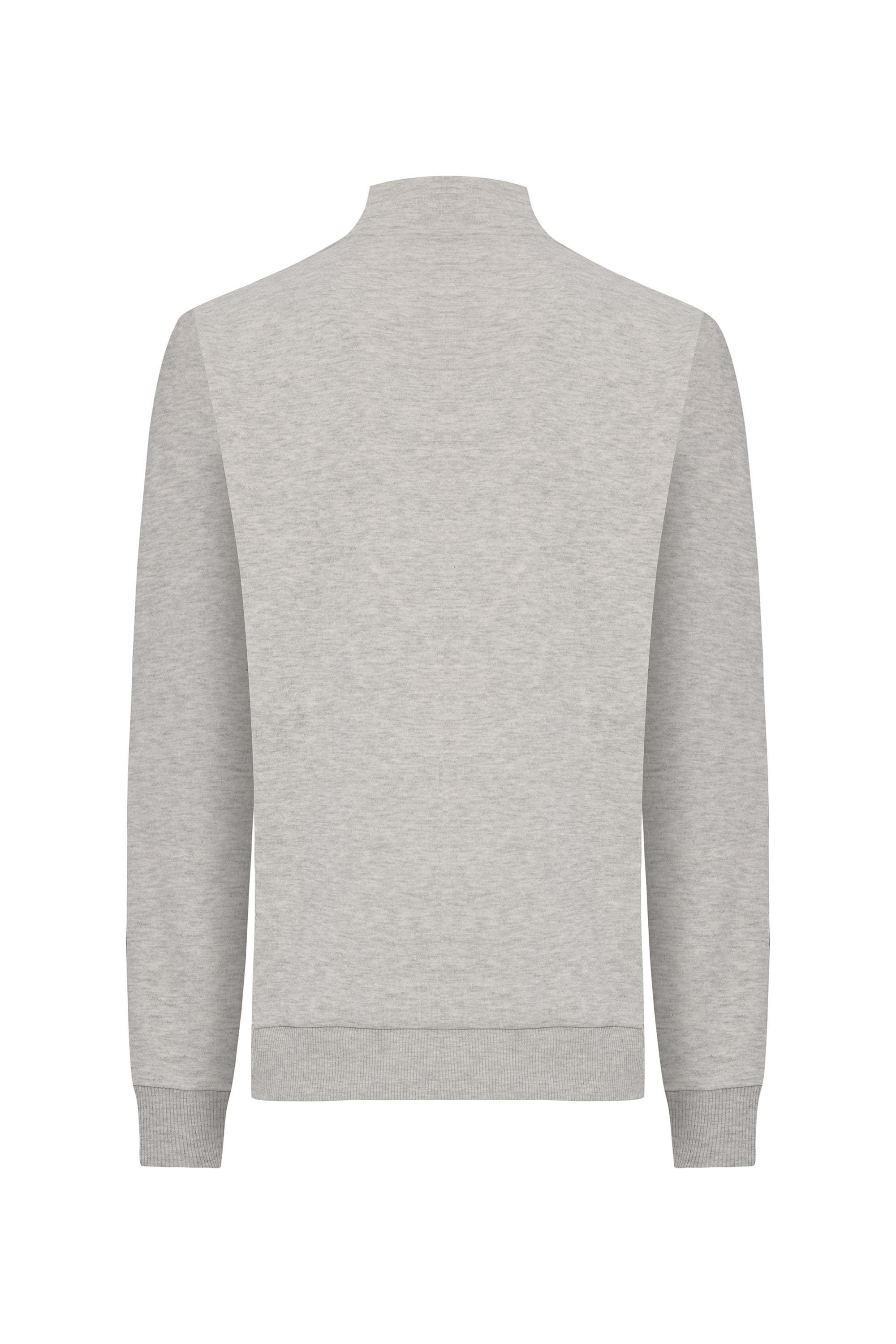 FERMUARLI DİK YAKA SWEATSHIRT