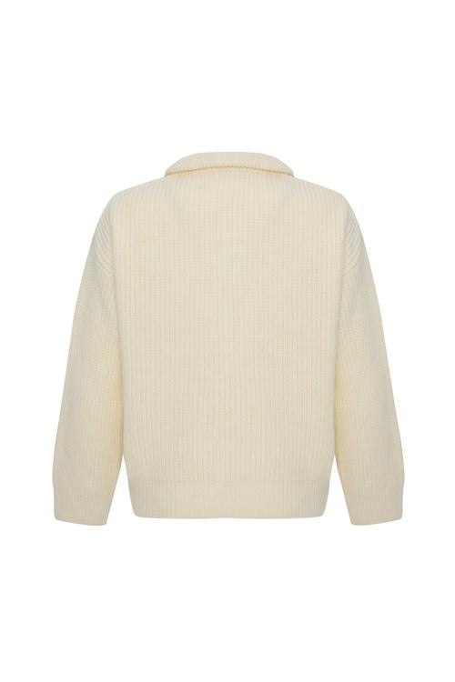  DİK YAKA FERMUARLI KAZAK