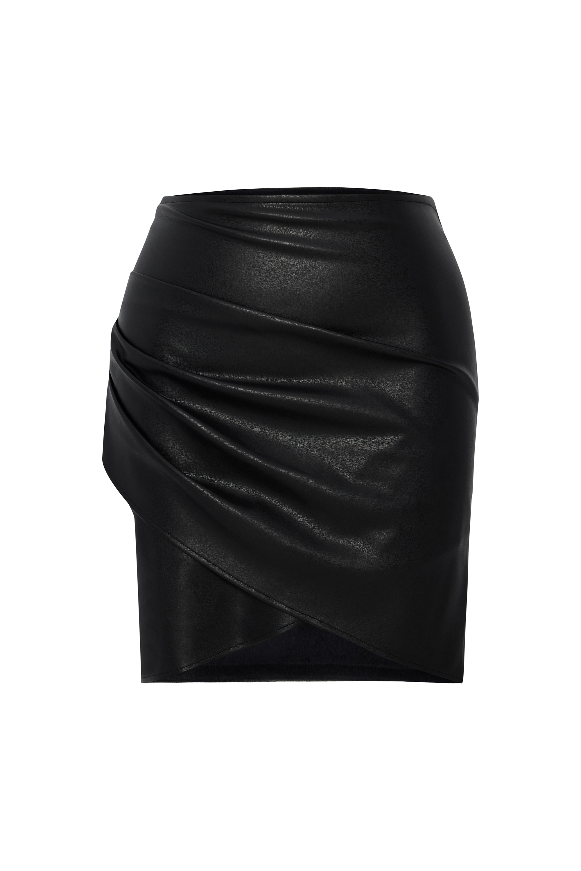 DERİ GÖRÜNÜMLÜ MİNİ ETEK