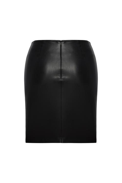  DERİ GÖRÜNÜMLÜ MİNİ ETEK