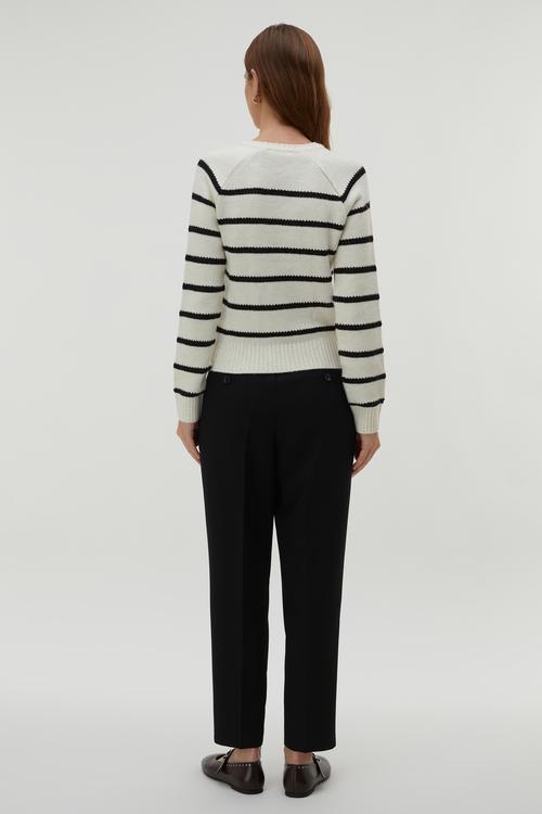  ÇİZGİLİ BİSİKLET YAKA KAZAK