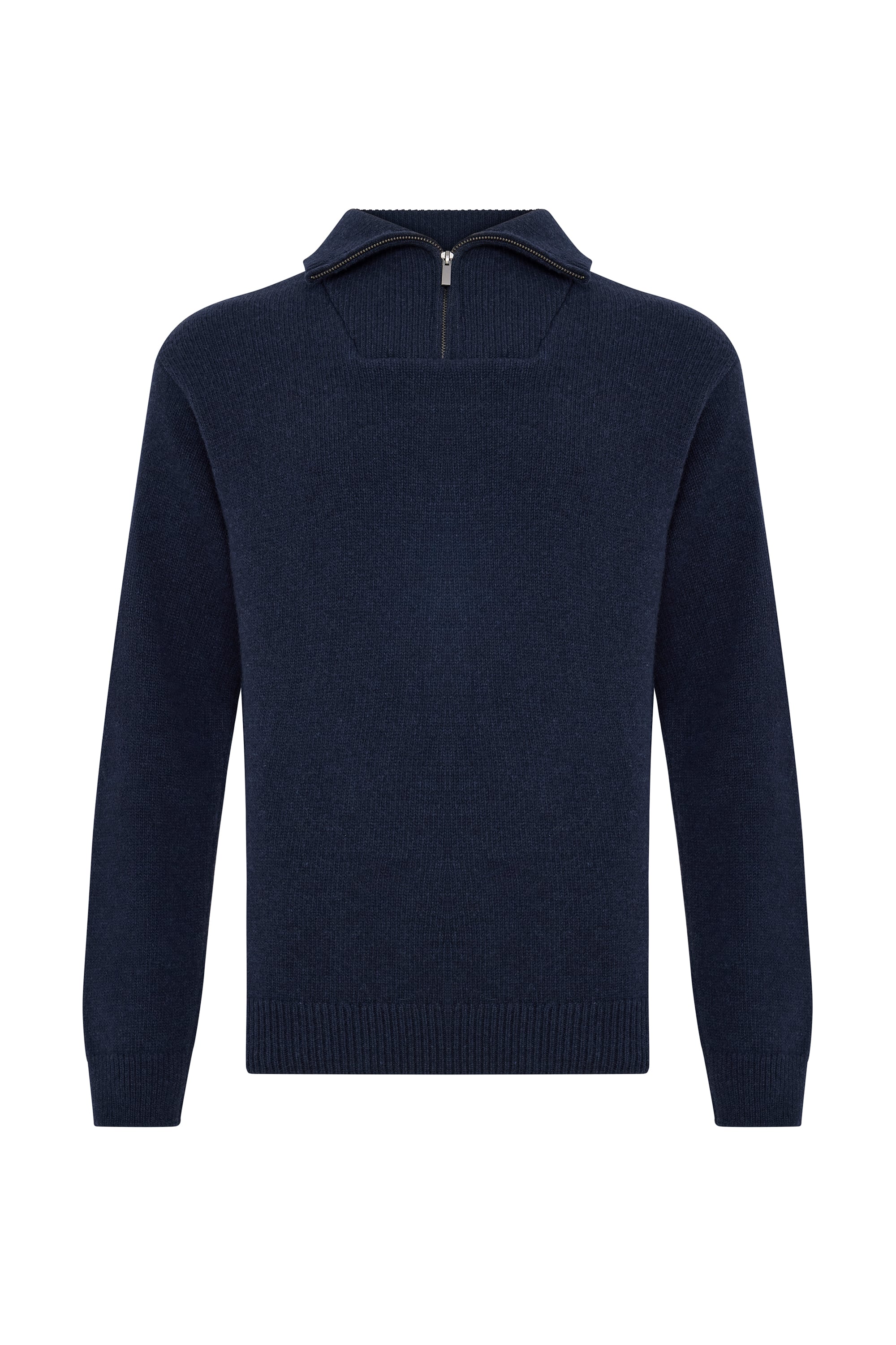 FERMUARLI POLO YAKA YÜN KAZAK