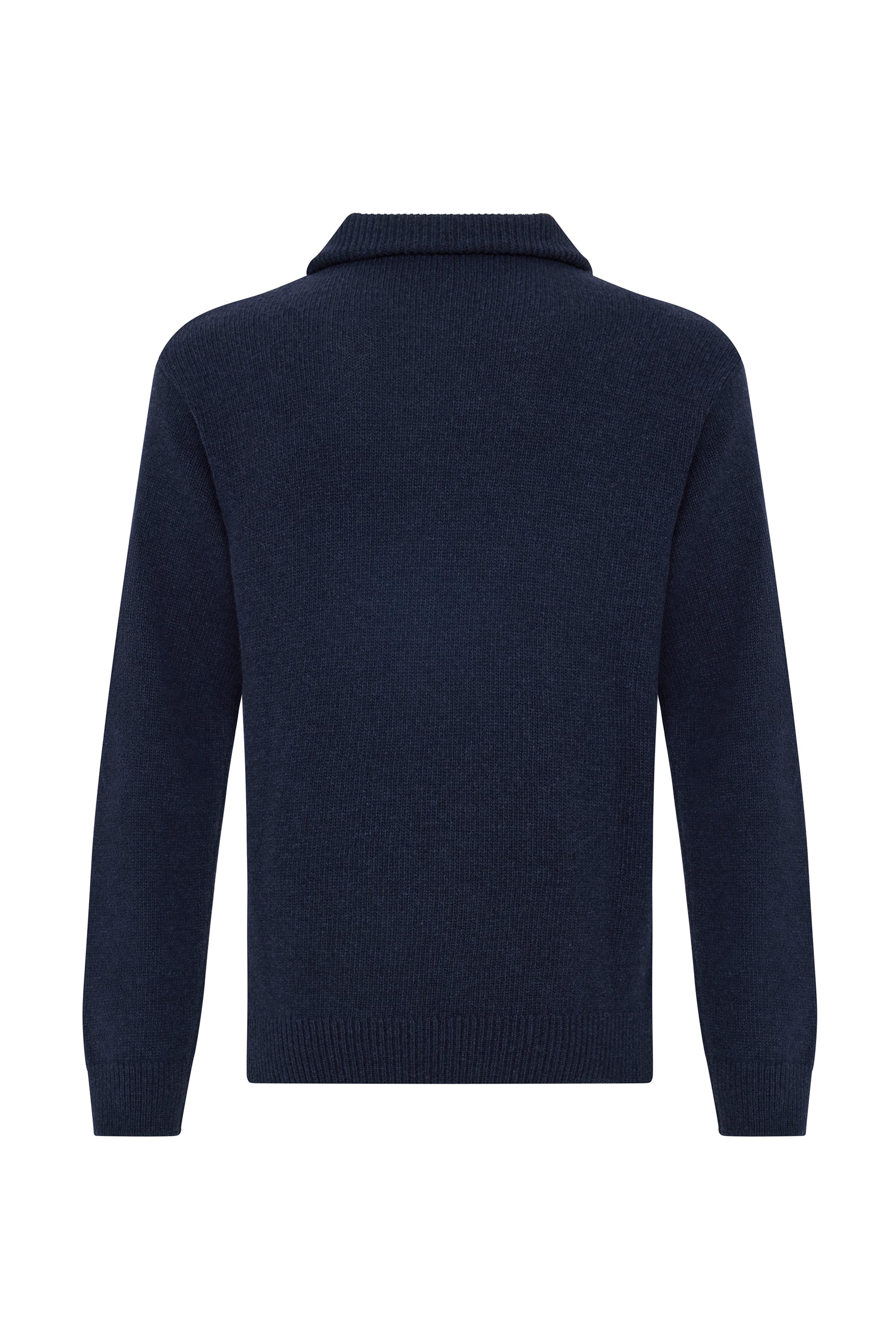 FERMUARLI POLO YAKA YÜN KAZAK