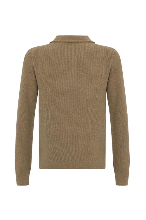  FERMUARLI DİK YAKA YÜN KARIŞIMLI KAZAK