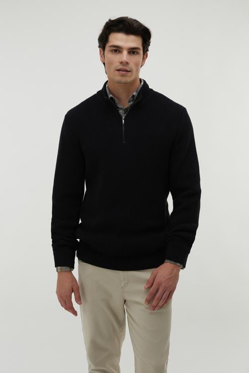 DİK YAKA REGULAR FIT KAZAK