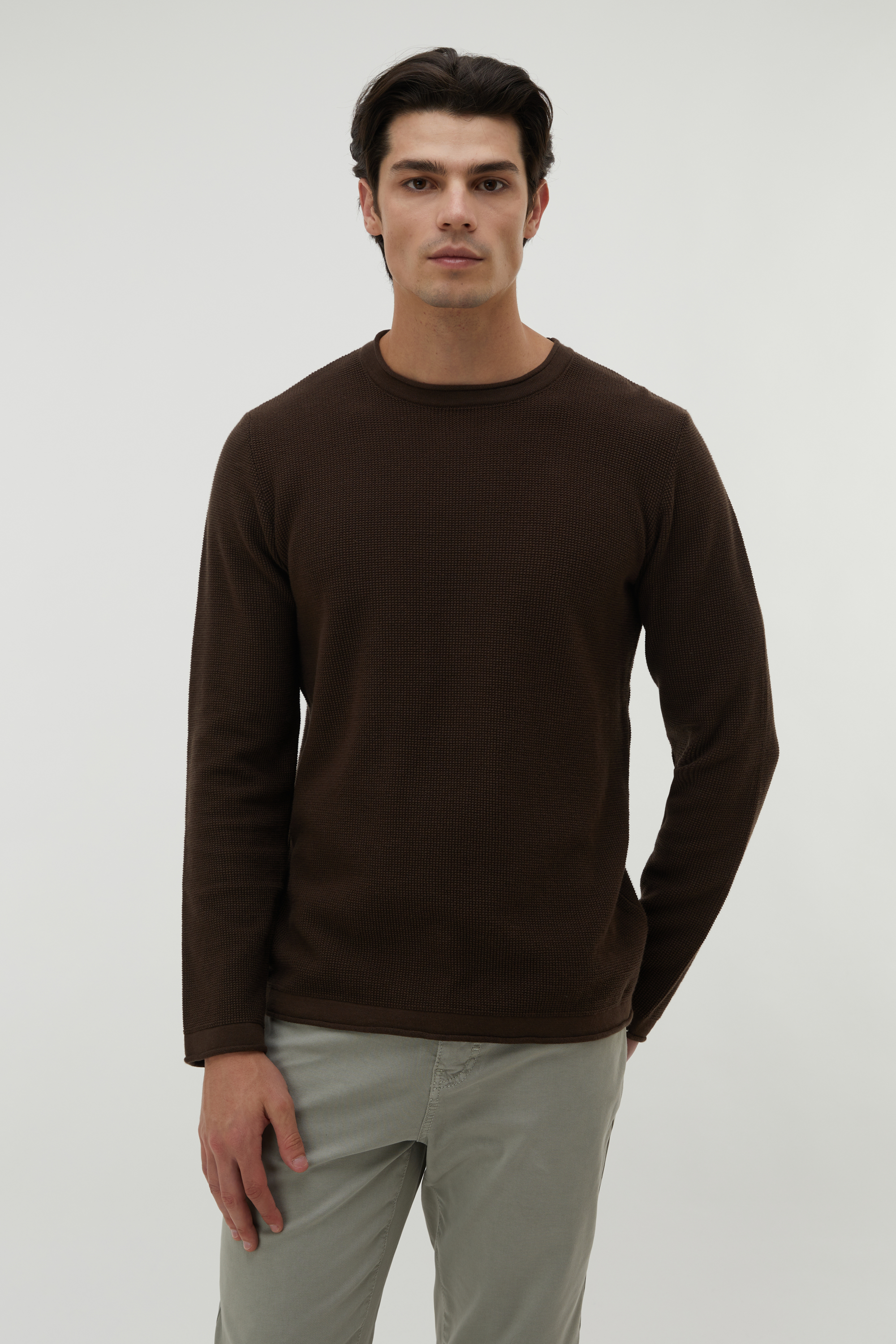 BİSİKLET YAKA TRİKO KAZAK