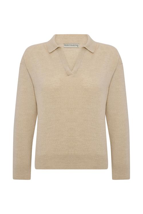 POLO YAKA YÜN KAZAK