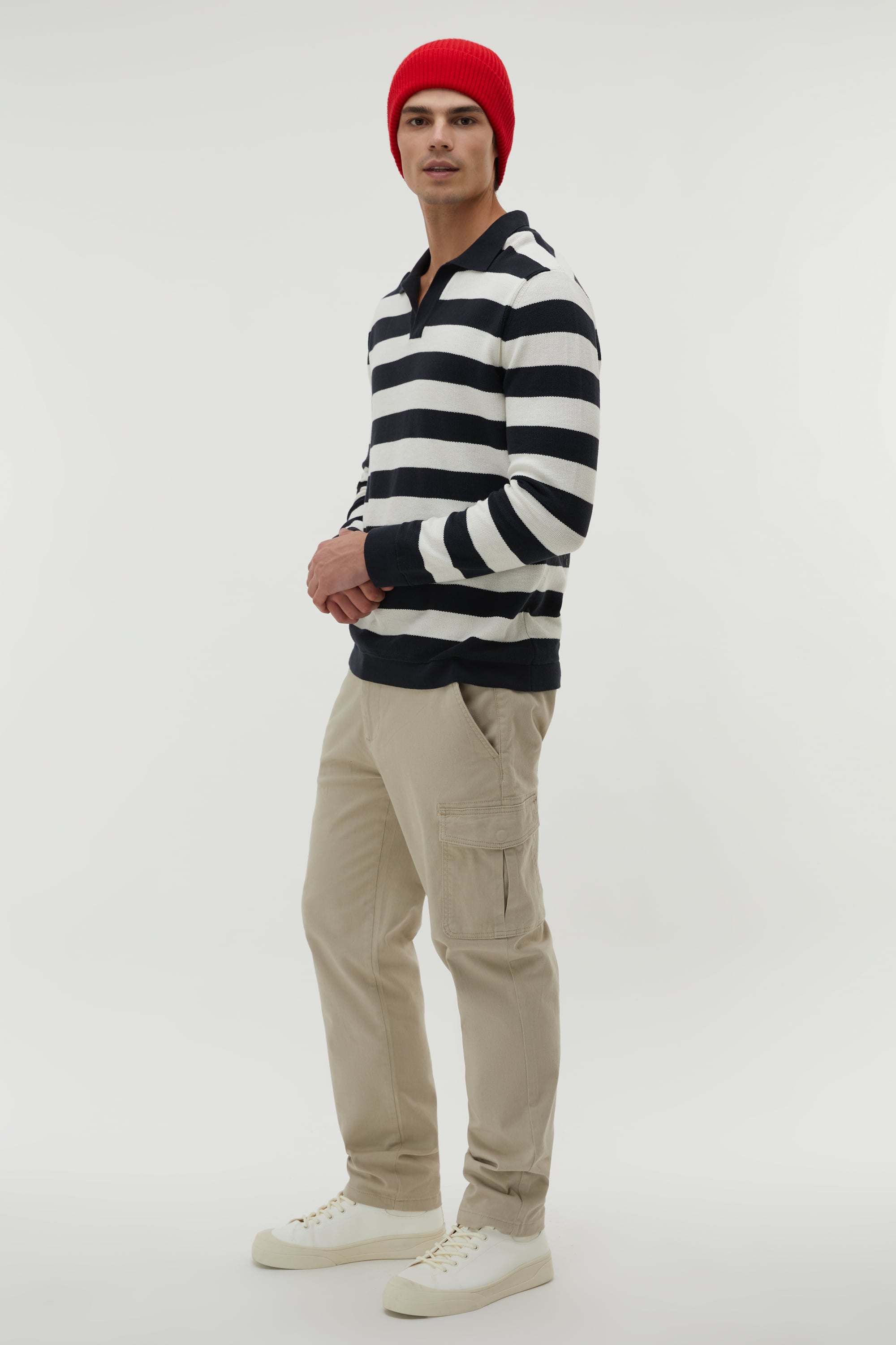 PAMUK KARIŞIMLI STRAIGHT FIT KARGO PANTOLON