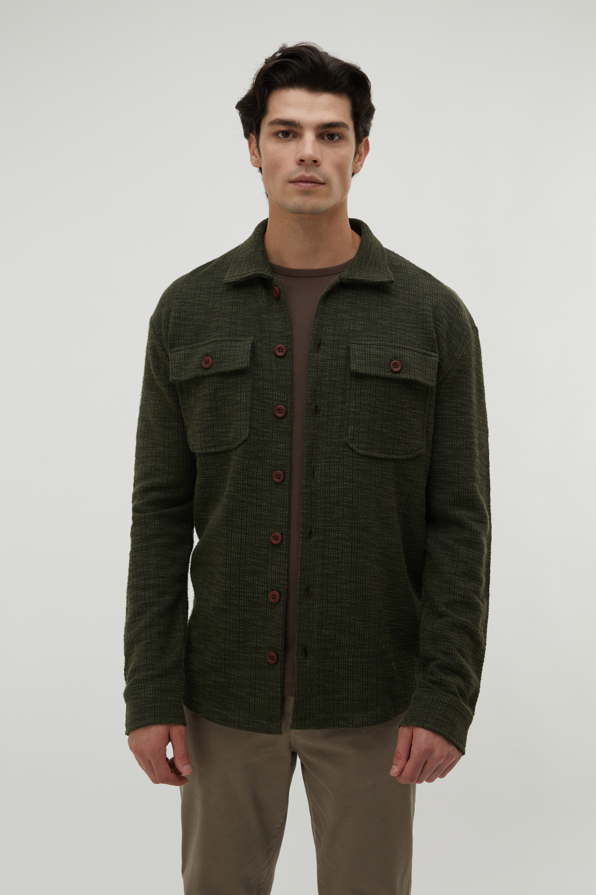 REGULAR FIT TEKSTÜRLÜ GÖMLEK CEKET