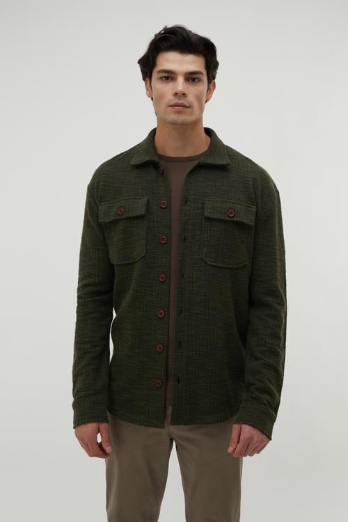  REGULAR FIT TEKSTÜRLÜ GÖMLEK CEKET