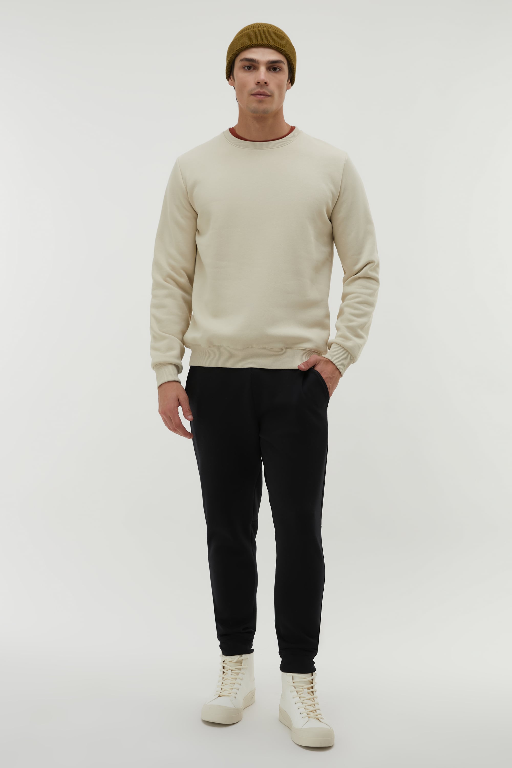 BİSİKLET YAKA UZUN KOLLU SWEATSHIRT