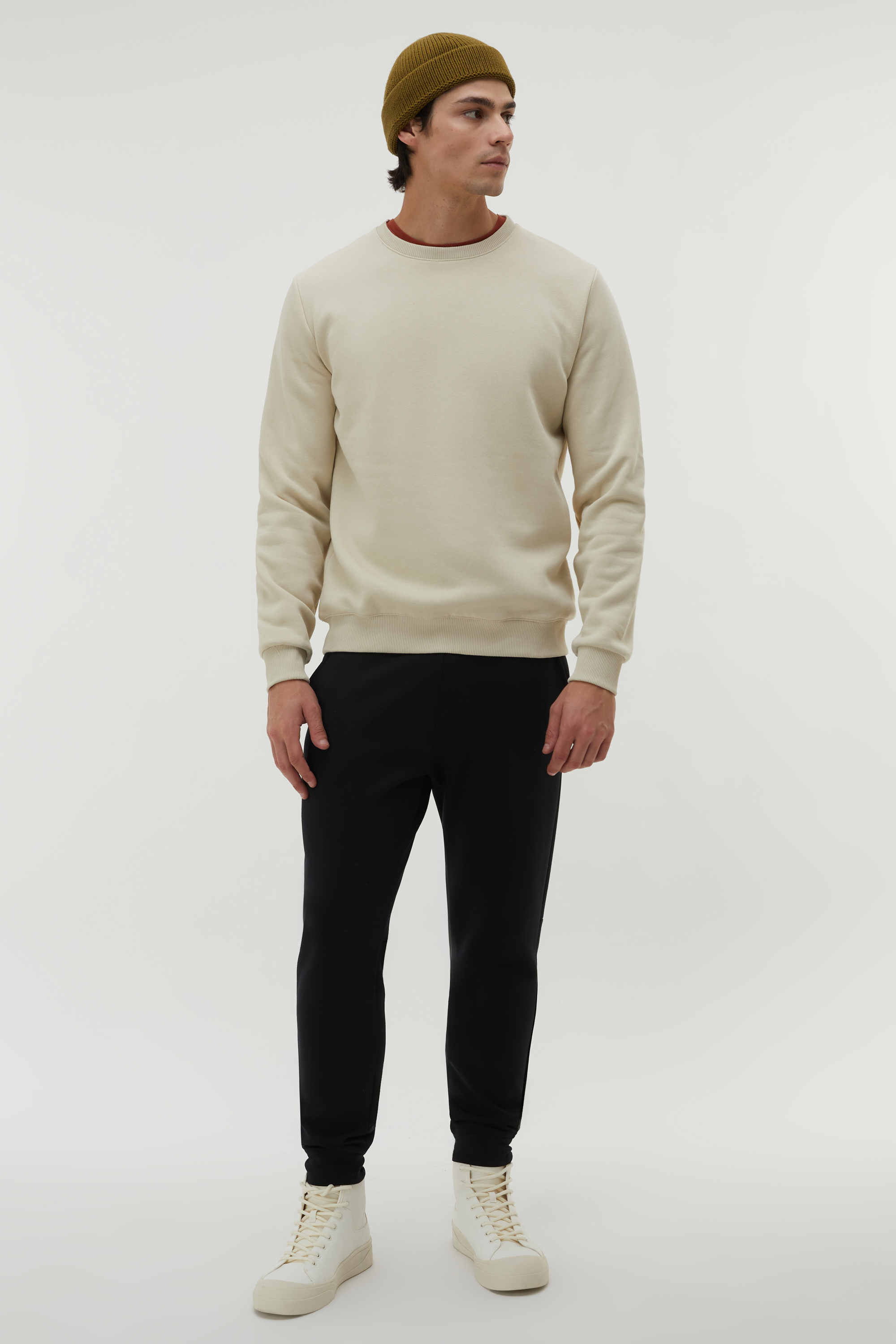 BİSİKLET YAKA UZUN KOLLU SWEATSHIRT