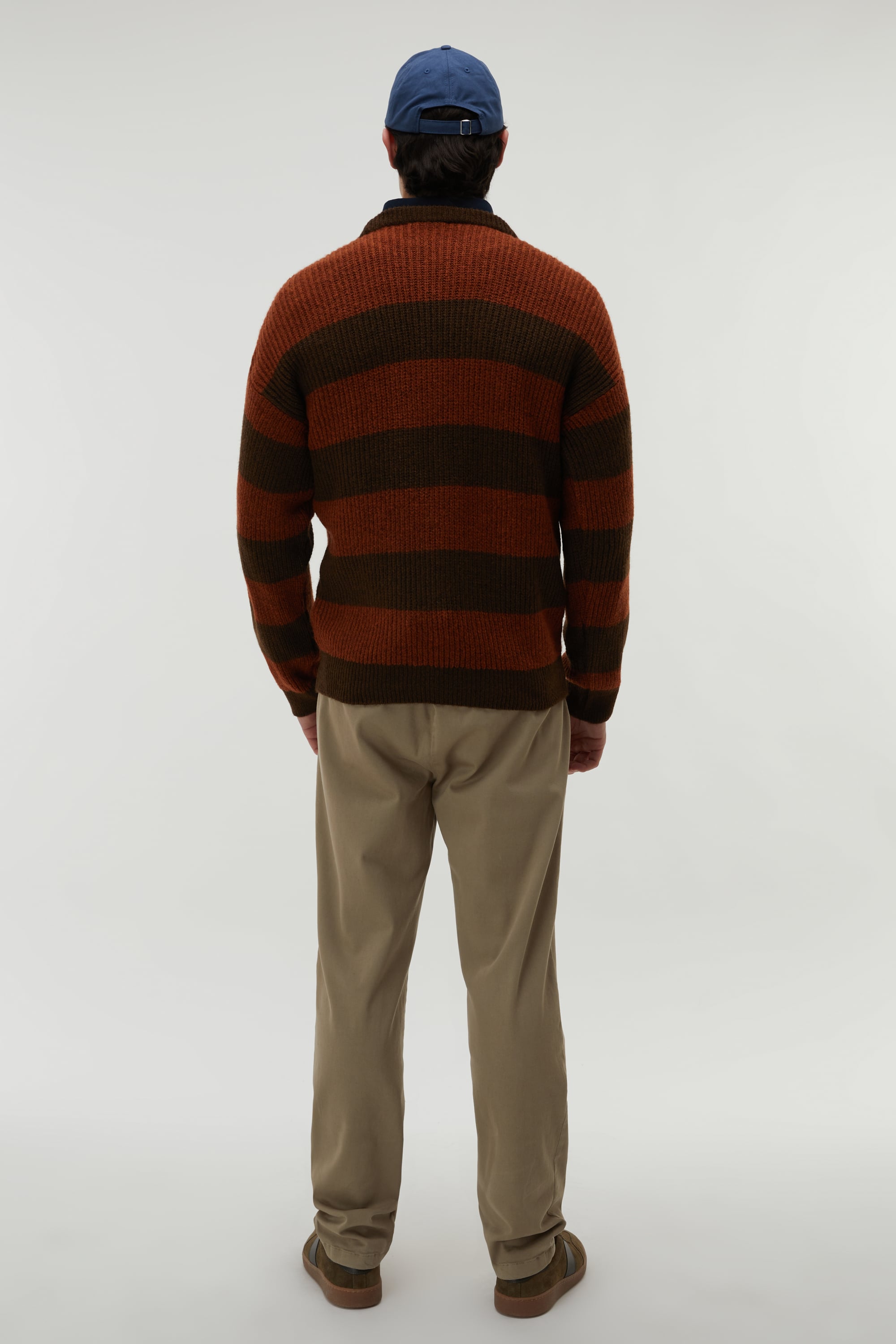 ÇİZGİLİ BİSİKLET YAKA KAZAK