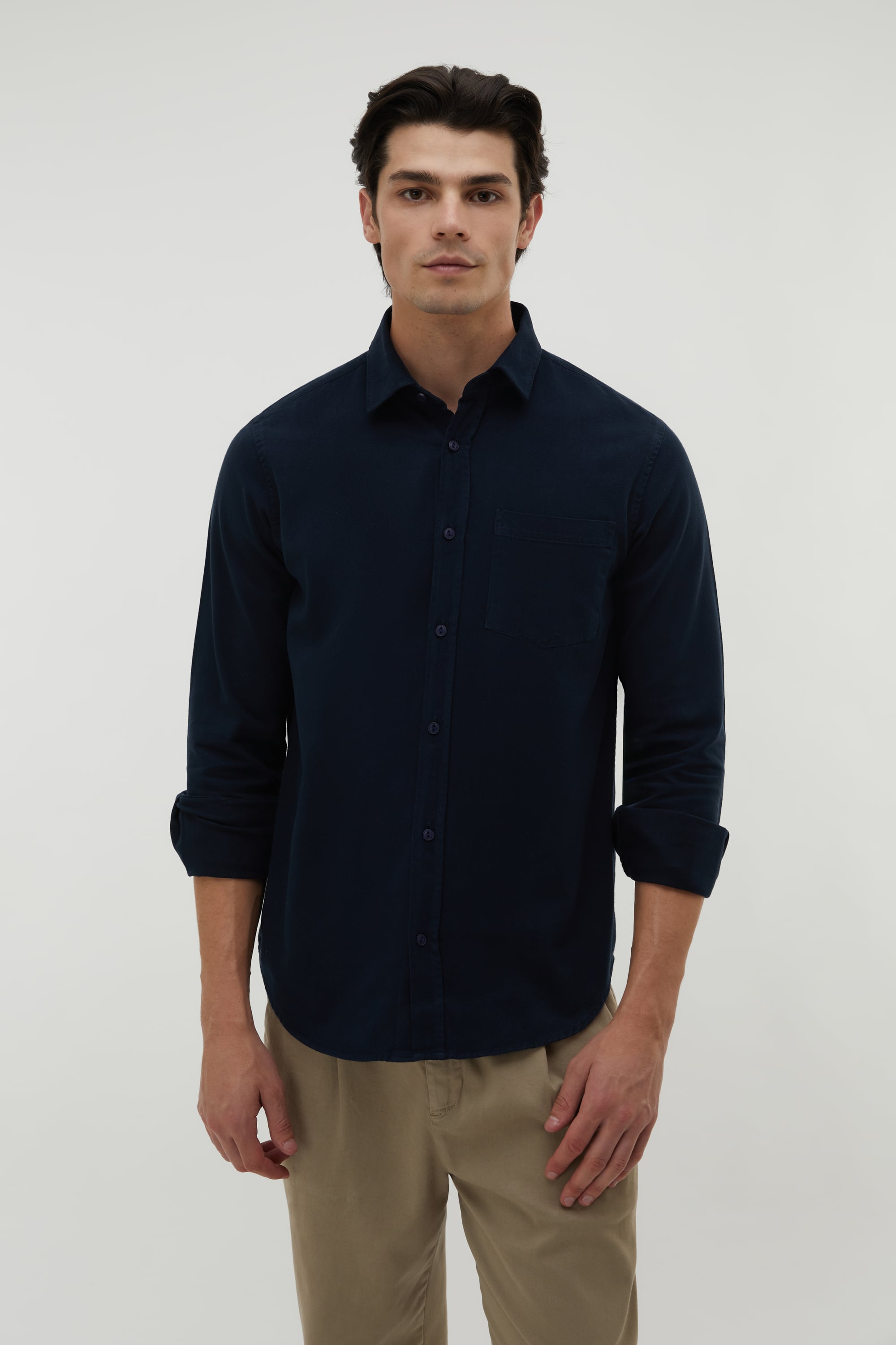 COMFORT FIT TEK CEPLİ UZUN KOLLU GÖMLEK