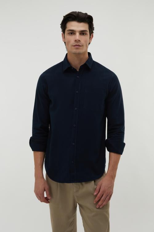 COMFORT FIT TEK CEPLİ UZUN KOLLU GÖMLEK