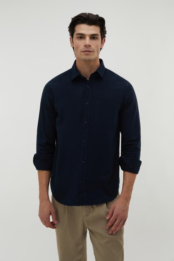 COMFORT FIT TEK CEPLİ UZUN KOLLU GÖMLEK