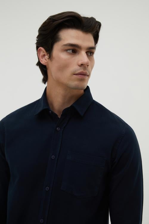 COMFORT FIT TEK CEPLİ UZUN KOLLU GÖMLEK