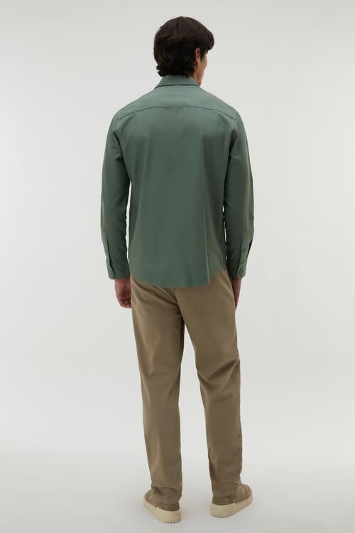  REGULAR FIT TEK CEPLİ UZUN KOLLU GÖMLEK