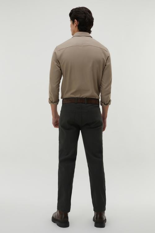  REGULAR FIT TEK CEPLİ UZUN KOLLU GÖMLEK