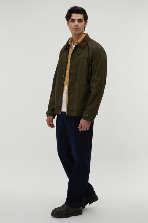  OVERSIZE KADİFE YAKA MONT CEKET