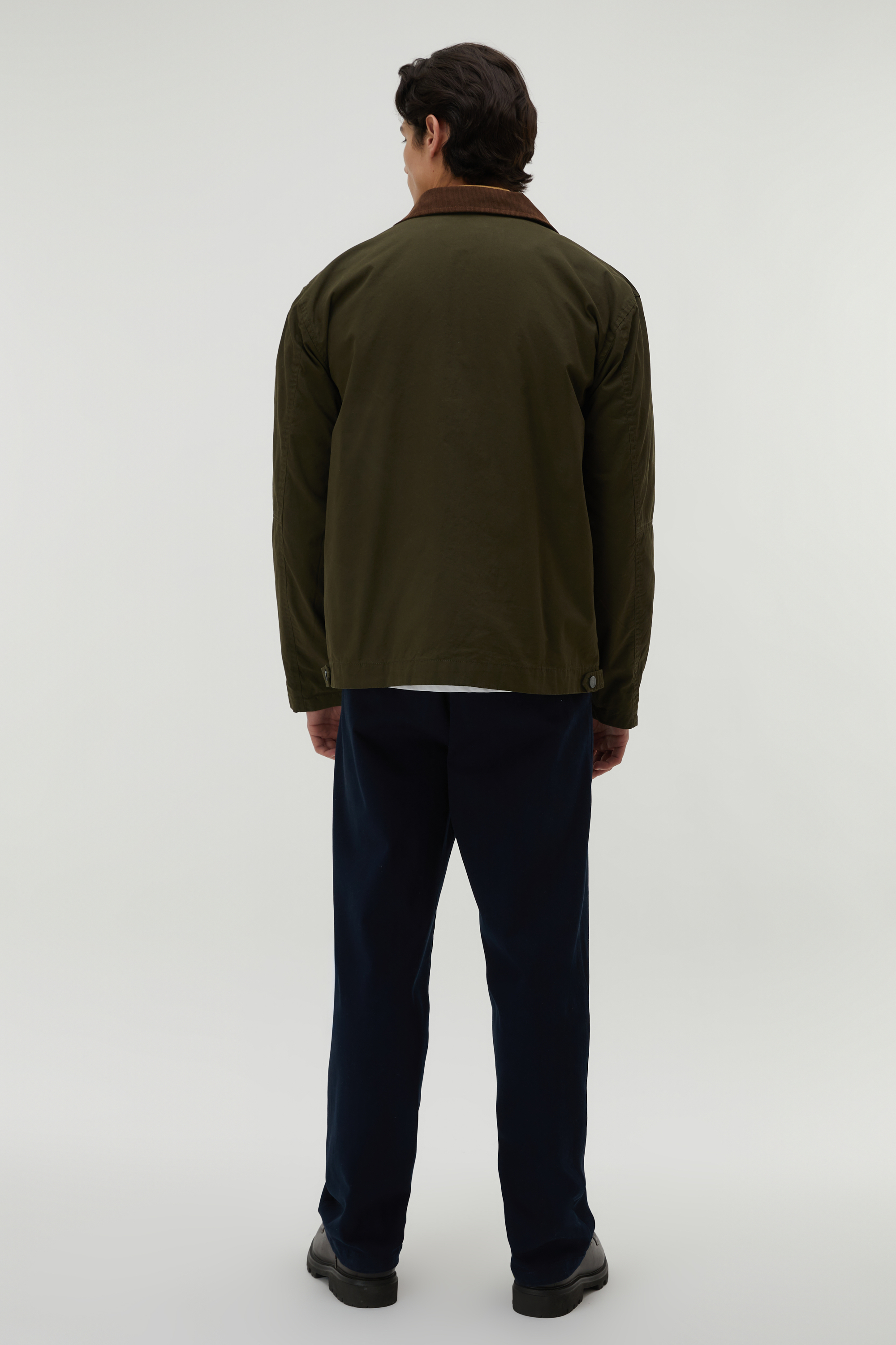 OVERSIZE KADİFE YAKA MONT CEKET