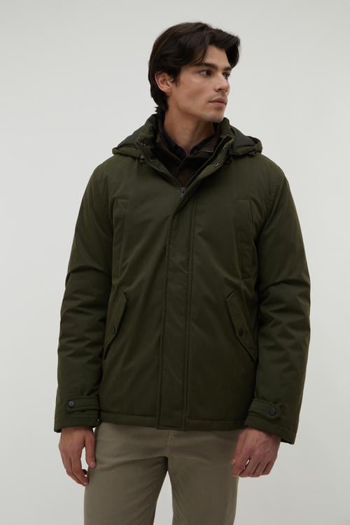 KAPÜŞONLU ÇOK CEPLİ MONT