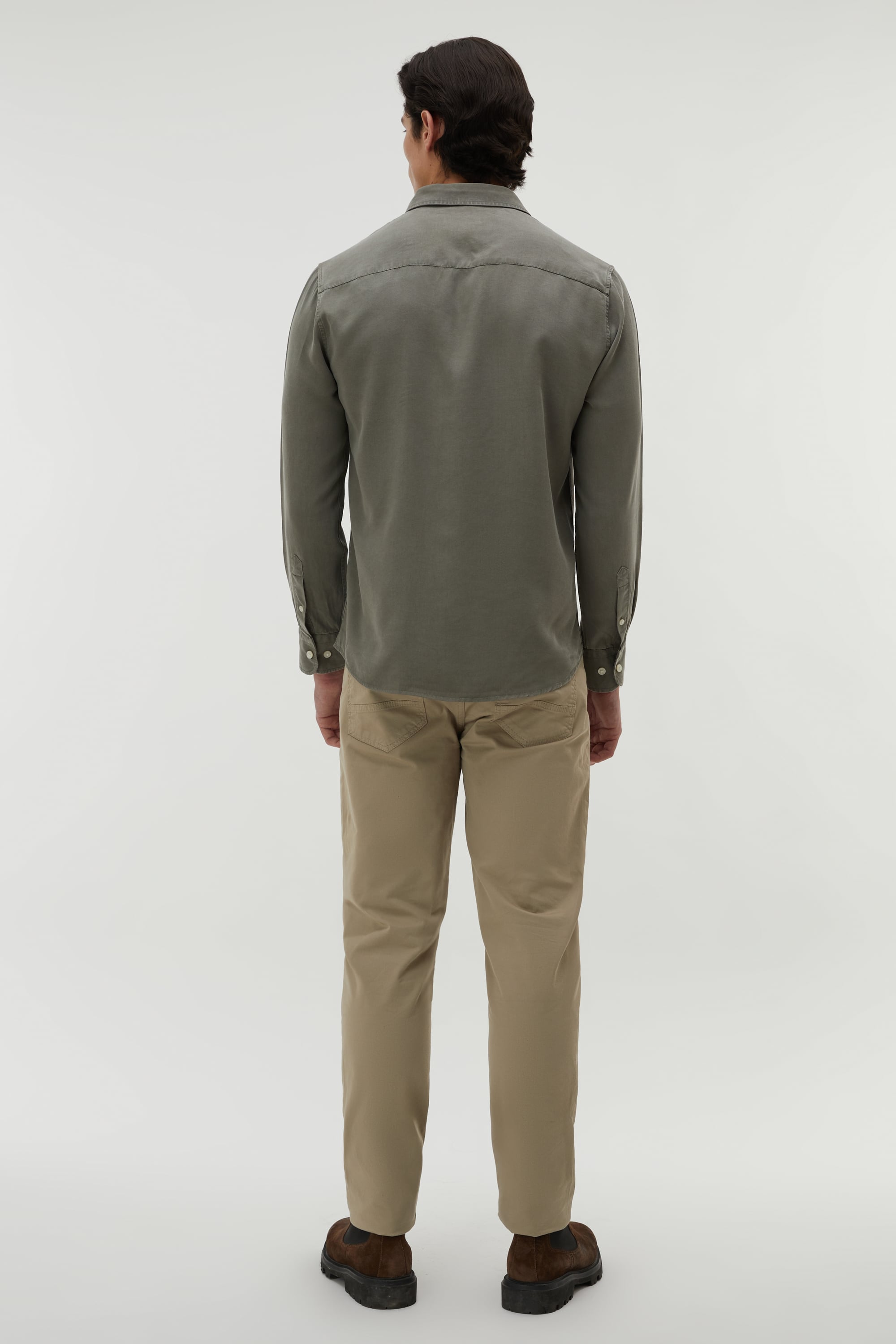 REGULAR FIT LİYOSEL UZUN KOLLU GÖMLEK