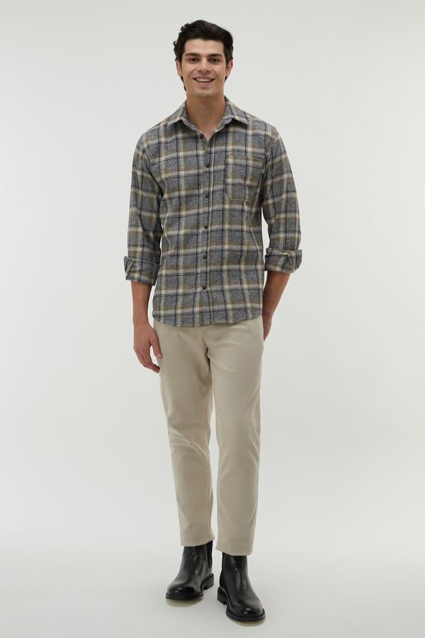 EKOSELİ REGULAR FIT UZUN KOLLU GÖMLEK