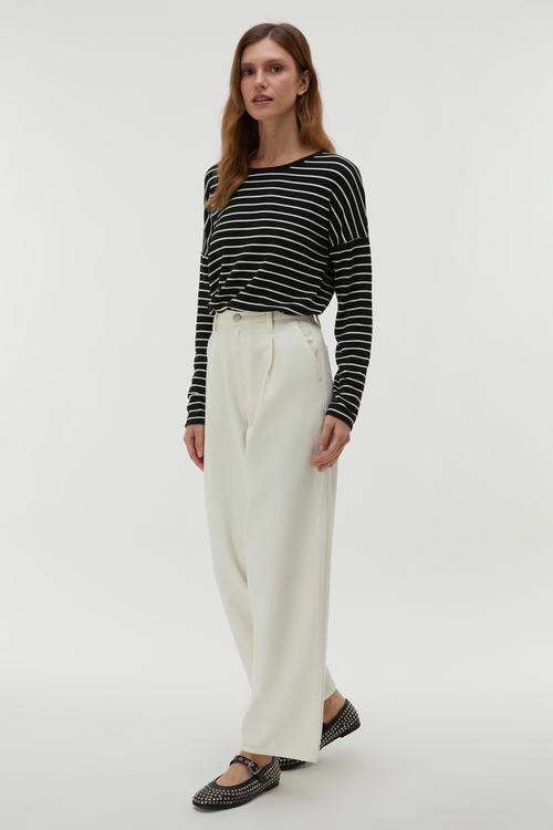  ÇİZGİLİ BİSİKLET YAKA KAZAK