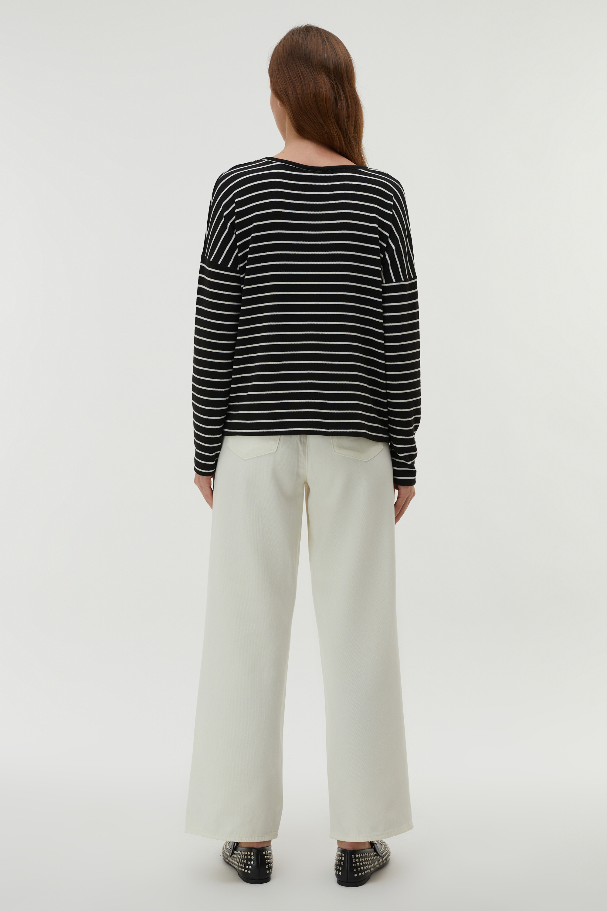 ÇİZGİLİ BİSİKLET YAKA KAZAK