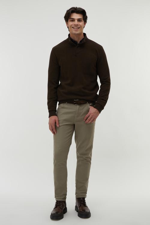  DİK YAKA ÖRME SWEATSHIRT