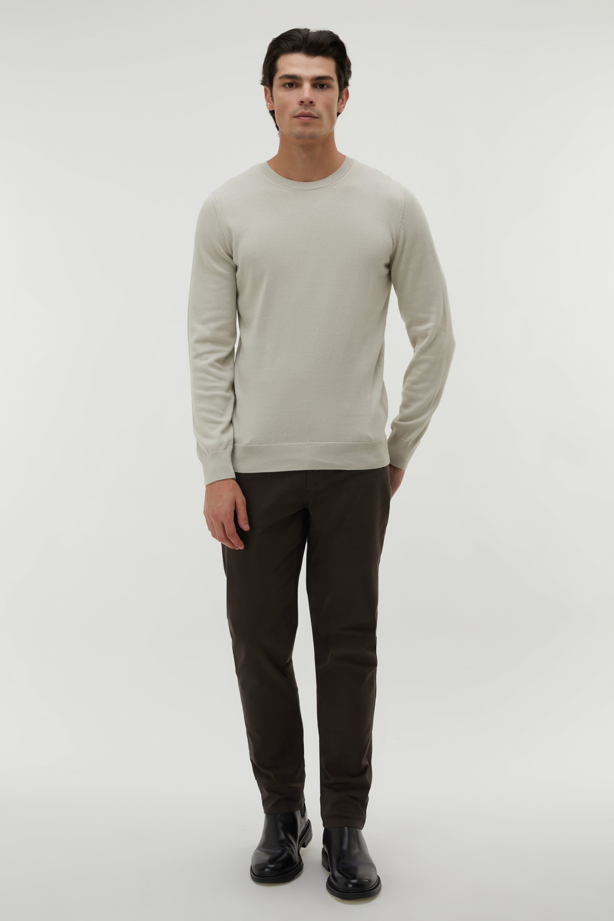 BİSİKLET YAKA UZUN KOLLU KAZAK